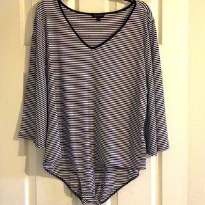 LB Black and white striped bodysuit 22/24